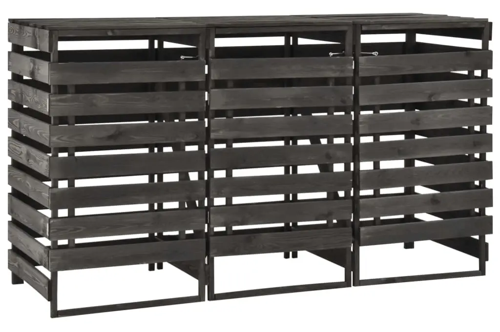 Шкаф для мусорных контейнеров VidaXL 315412 (Grey)