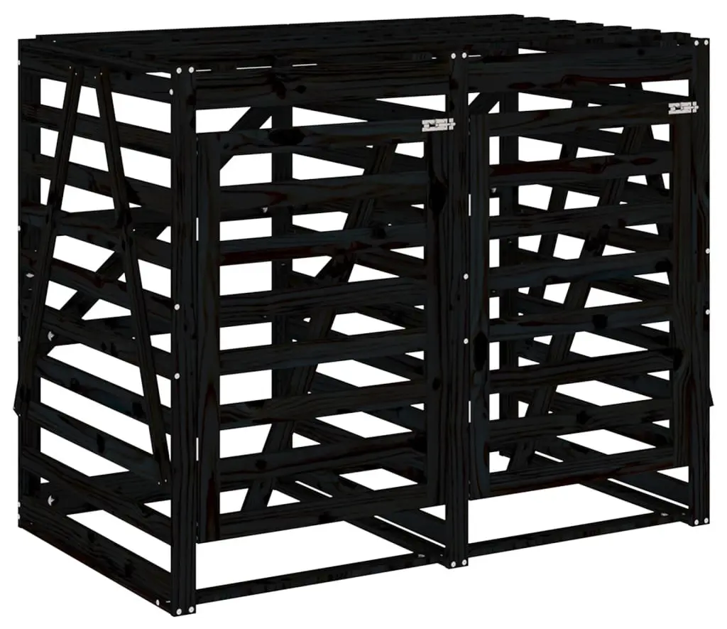 Шкаф для мусорных контейнеров VidaXL 3157689 (Black) - 2