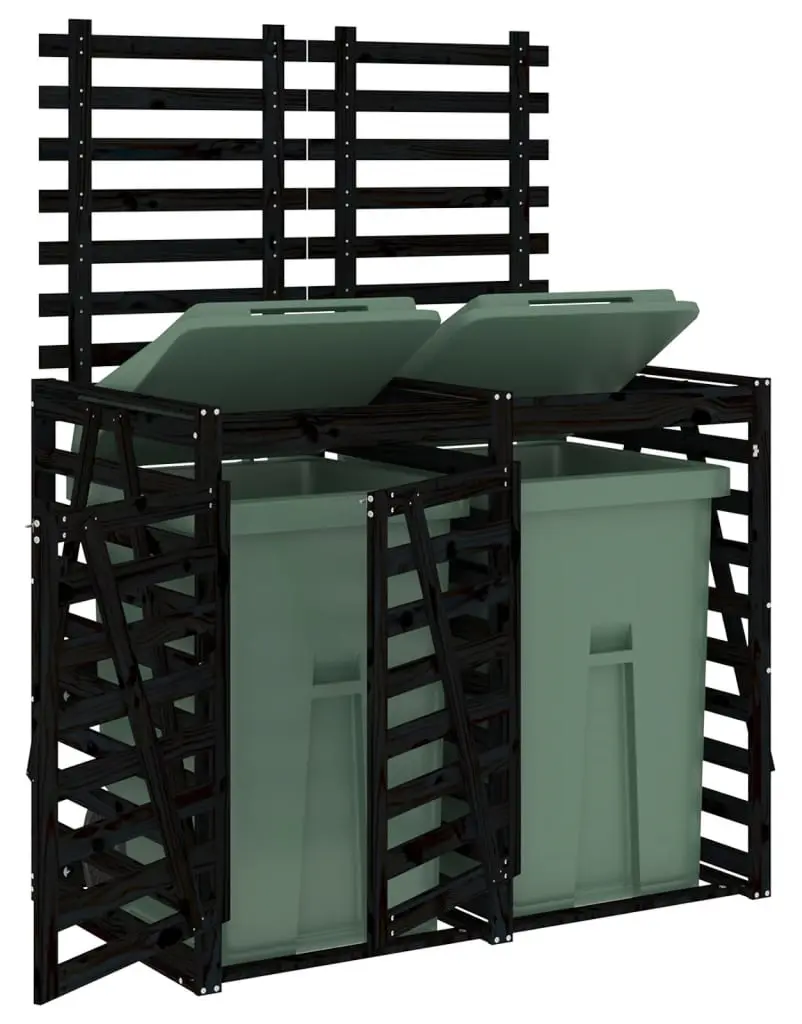 Шкаф для мусорных контейнеров VidaXL 3157689 (Black) - 9