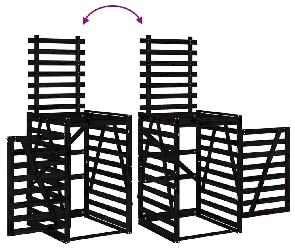 Dulap pentru pubele VidaXL 3157695 (Black) - 7