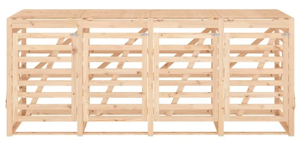 Шкаф для мусорных контейнеров VidaXL 3157697 (Natural) - 4