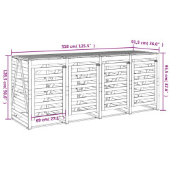 Dulap pentru pubele VidaXL 3157701 (Black) Thumb