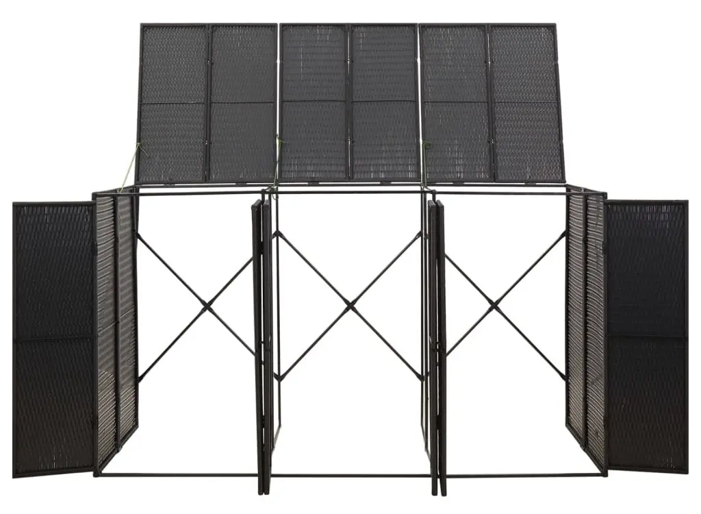 Шкаф для мусорных контейнеров VidaXL 319862 (Black) - 3