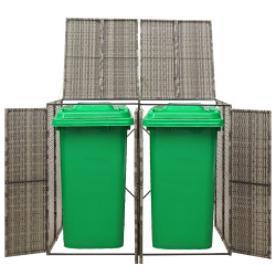 Шкаф для мусорных контейнеров VidaXL 319865 (Grey) Thumb