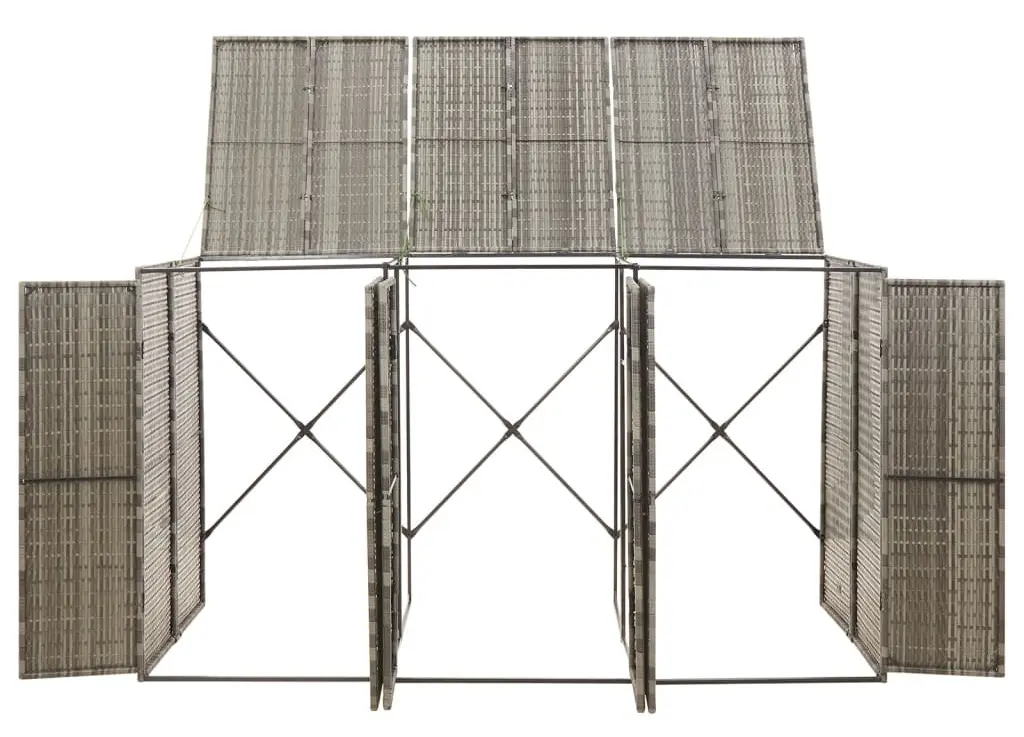 Шкаф для мусорных контейнеров VidaXL 319866 (Grey) - 3