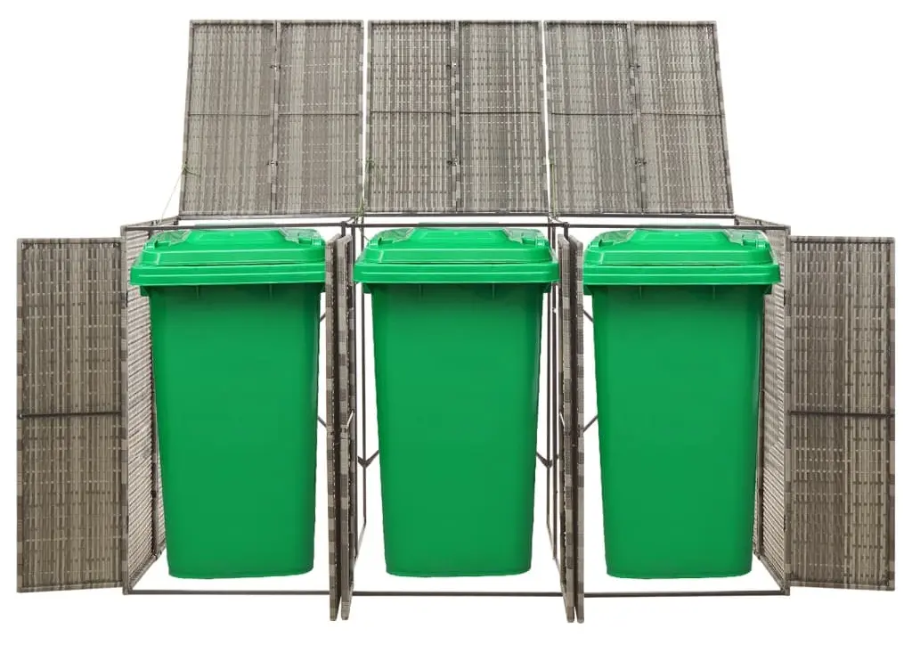 Шкаф для мусорных контейнеров VidaXL 319866 (Grey) - 7