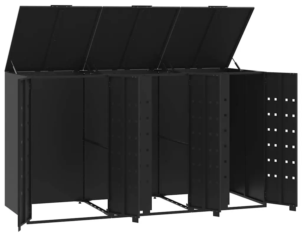 Шкаф для мусорных контейнеров VidaXL 3279978 (Black)