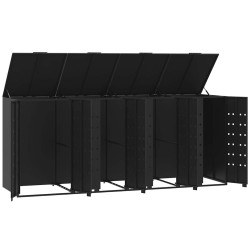 Шкаф для мусорных контейнеров VidaXL 3279979 (Black) Thumb