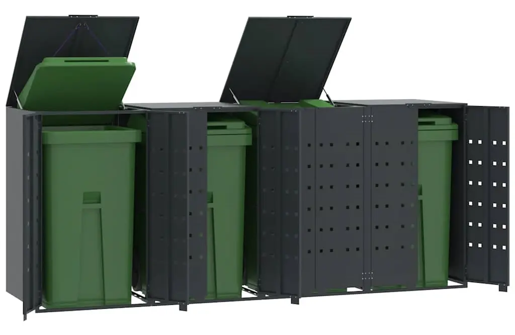 Шкаф для мусорных контейнеров VidaXL 3279984 (Anthracite) - 3