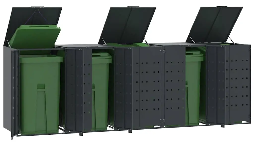 Dulap pentru pubele VidaXL 3279985 (Anthracite) - 4