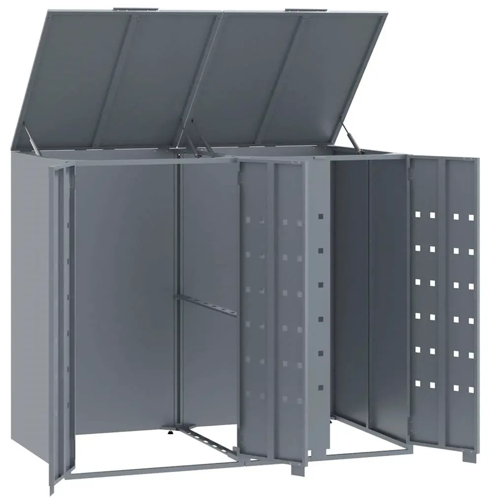 Шкаф для мусорных контейнеров VidaXL 3279987 (Grey)