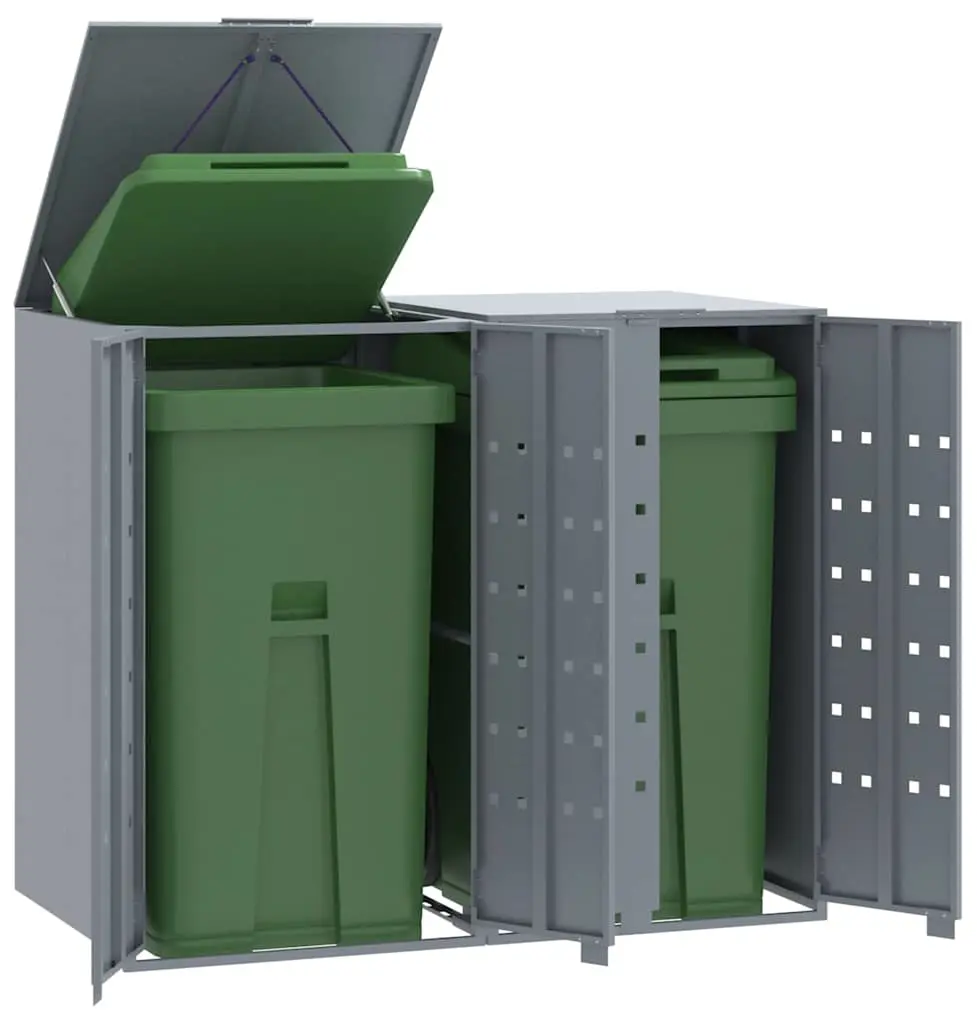 Шкаф для мусорных контейнеров VidaXL 3279987 (Grey)