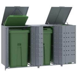 Шкаф для мусорных контейнеров VidaXL 3279988 (Grey) Thumb