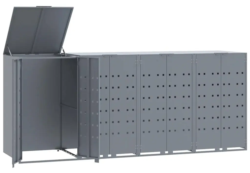 Шкаф для мусорных контейнеров VidaXL 3279989 (Grey)