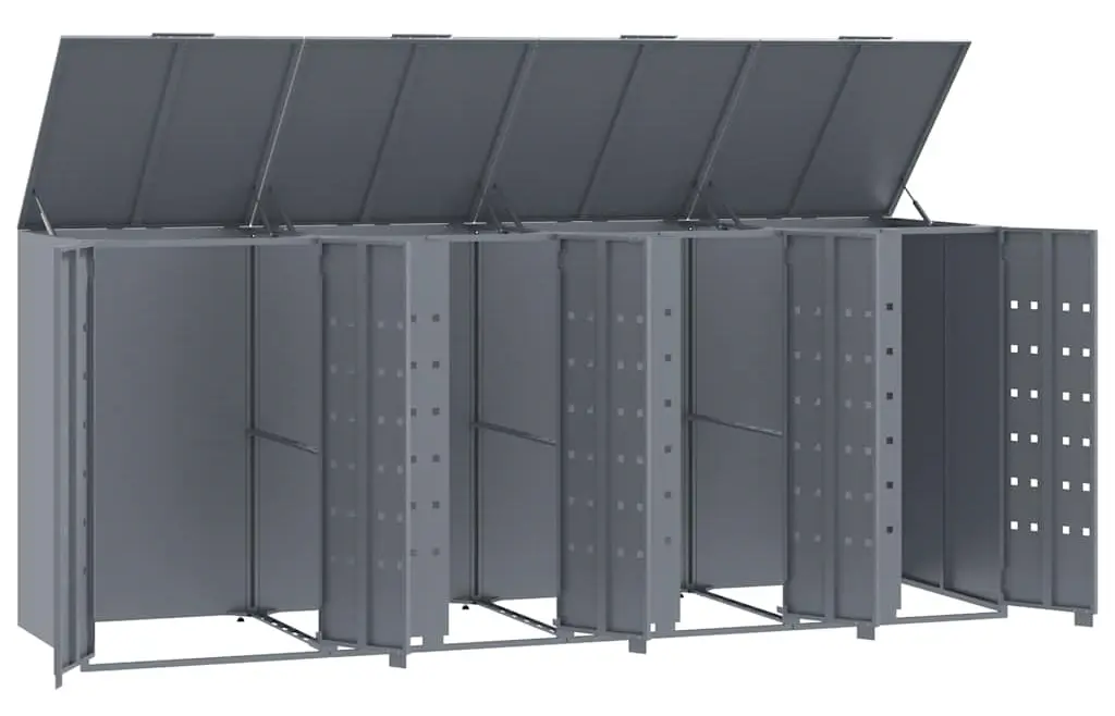 Шкаф для мусорных контейнеров VidaXL 3279989 (Grey)