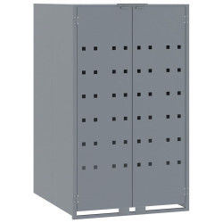 Шкаф для мусорных контейнеров VidaXL 3279989 (Grey) Thumb