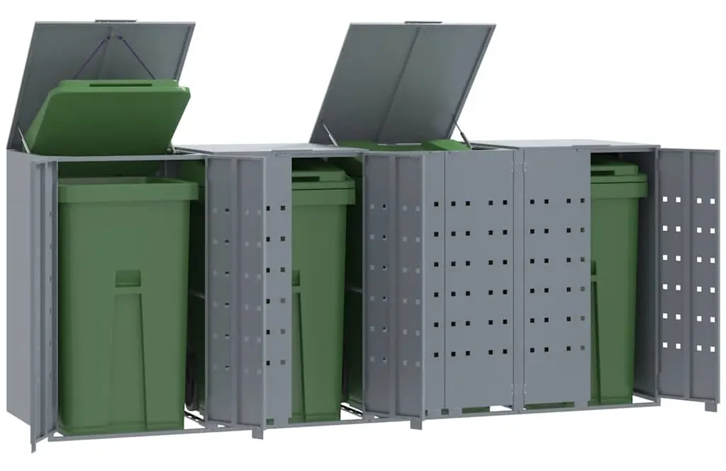 Шкаф для мусорных контейнеров VidaXL 3279989 (Grey)