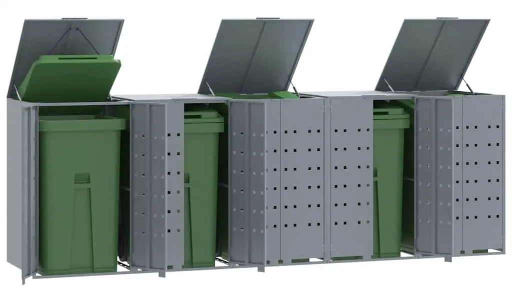 Dulap pentru pubele VidaXL 3279990 (Grey) - 10