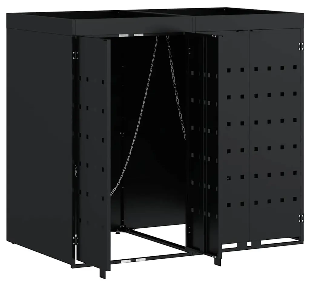 Шкаф для мусорных контейнеров VidaXL 3394738 (Black) - 3