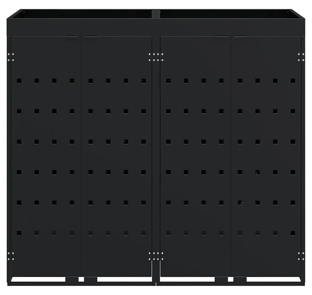 Шкаф для мусорных контейнеров VidaXL 3394738 (Black) - 4