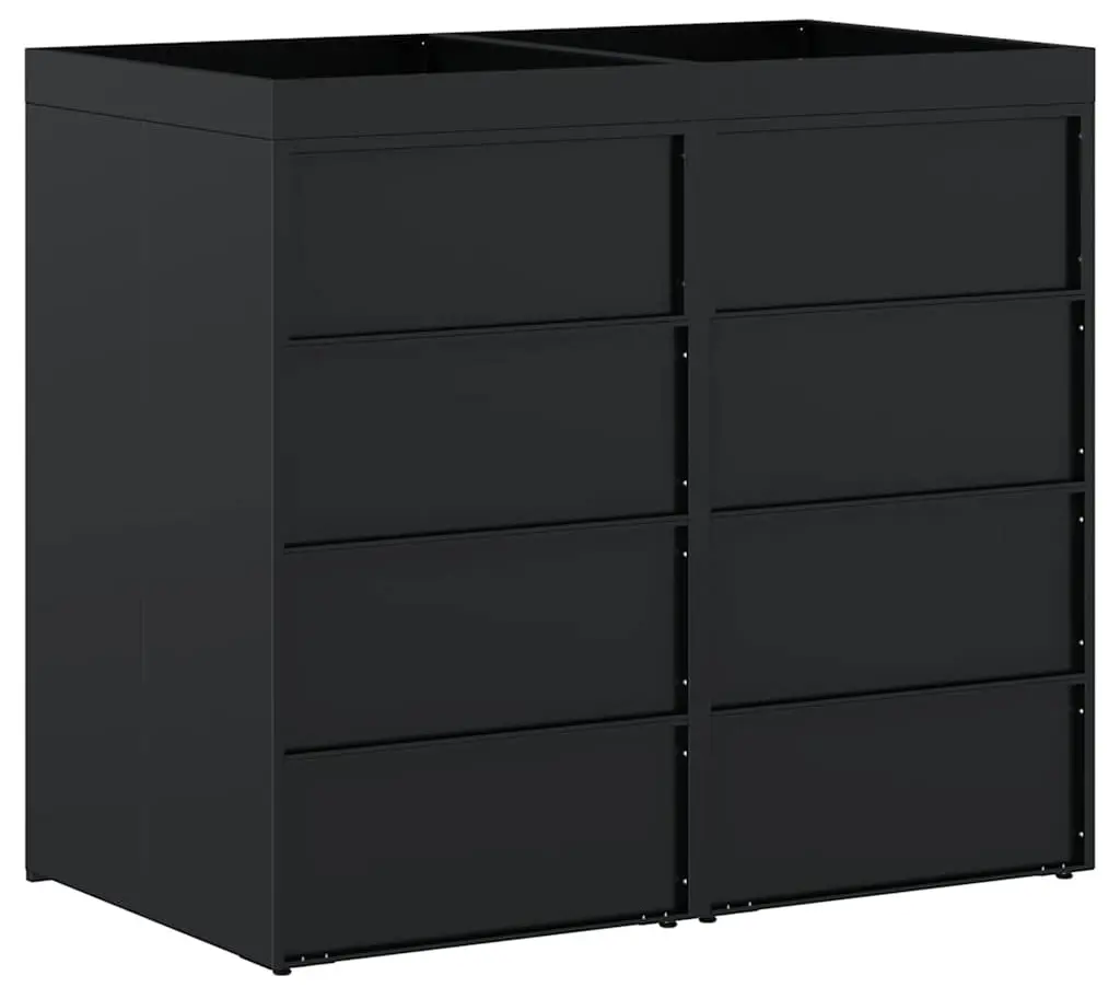 Шкаф для мусорных контейнеров VidaXL 3394738 (Black) - 5