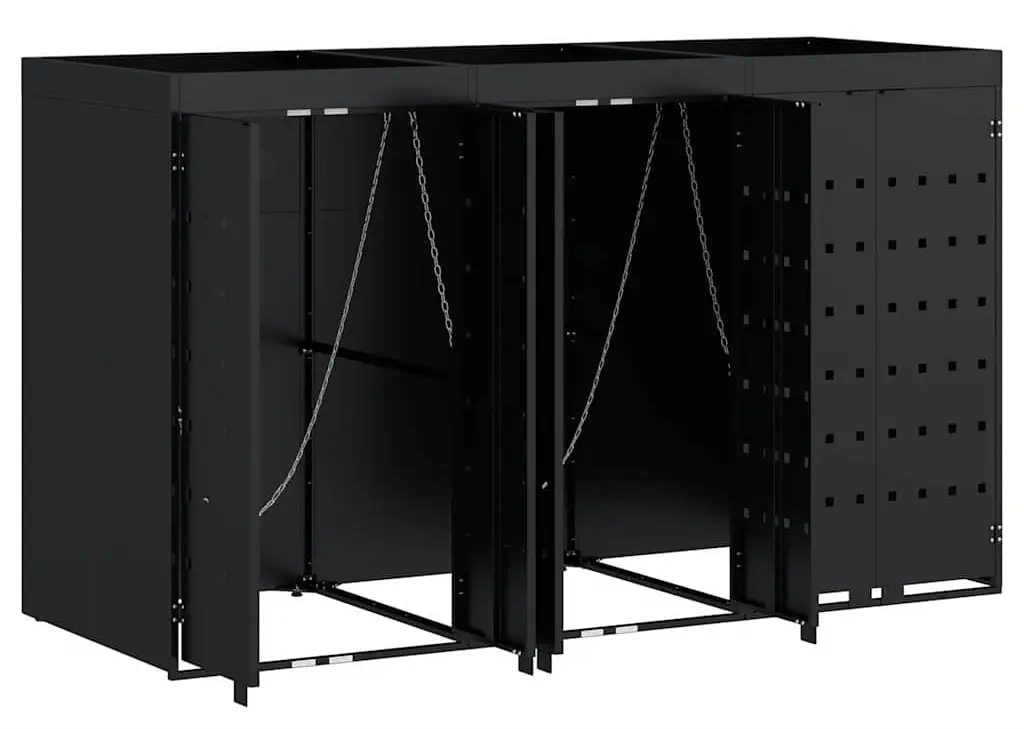 Dulap pentru pubele VidaXL 3394739 (Black) - 3