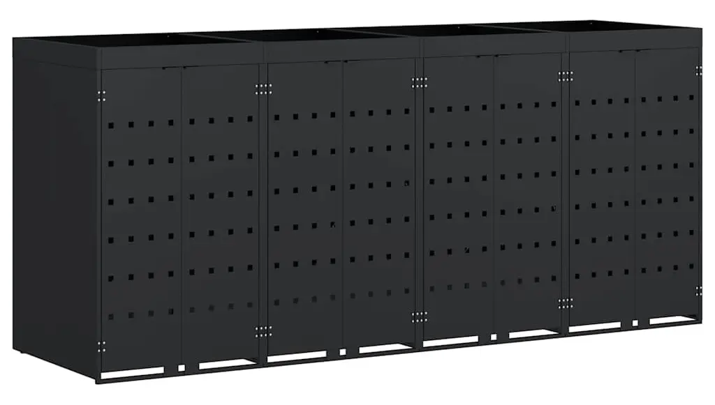 Шкаф для мусорных контейнеров VidaXL 3394740 (Black) - 2