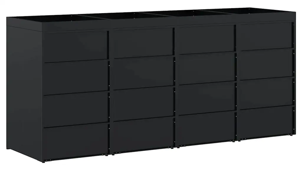 Шкаф для мусорных контейнеров VidaXL 3394740 (Black) - 4
