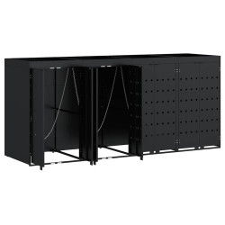 Шкаф для мусорных контейнеров VidaXL 3394740 (Black) Thumb