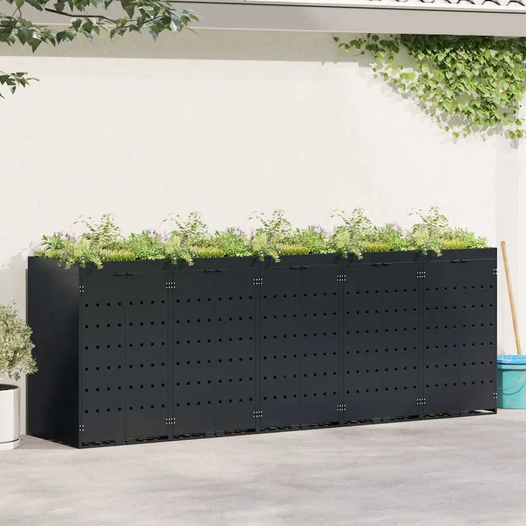 Шкаф для мусорных контейнеров VidaXL 3394741 (Black)