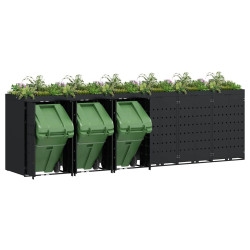 Dulap pentru pubele VidaXL 3394742 (Black) Thumb