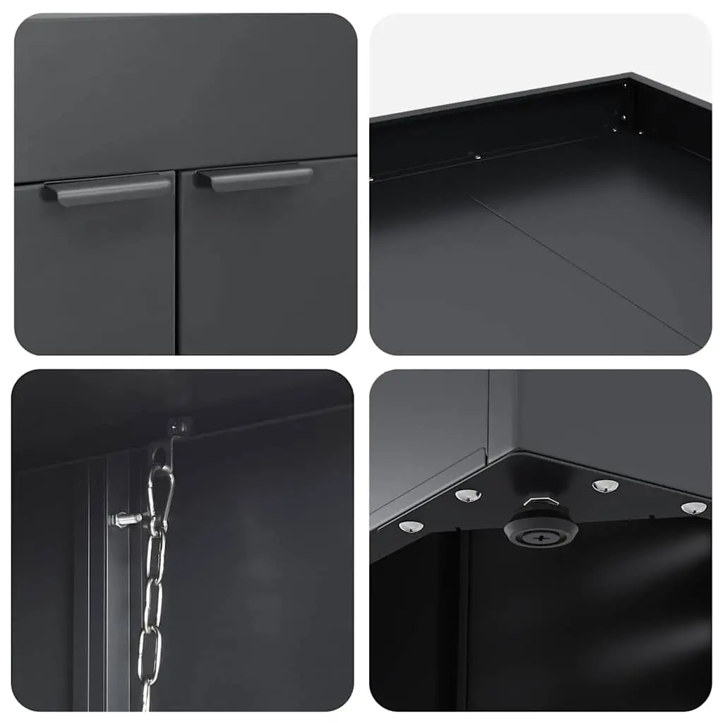 Dulap pentru pubele VidaXL 3394746 (Anthracite) - 7