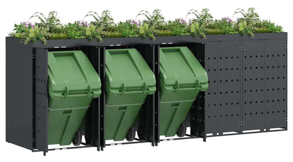 Dulap pentru pubele VidaXL 3394746 (Anthracite) - 9