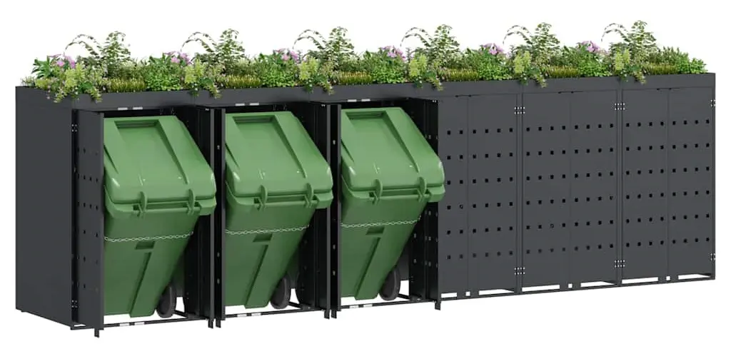 Dulap pentru pubele VidaXL 3394747 (Anthracite) - 9