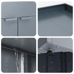 Шкаф для мусорных контейнеров VidaXL 3394748 (Light Grey) Thumb