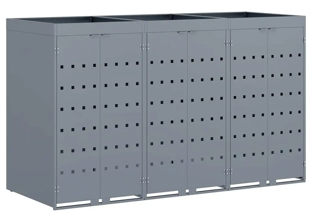 Dulap pentru pubele VidaXL 3394749 (Light Grey) - 2