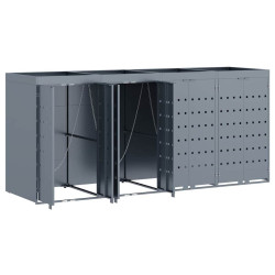 Шкаф для мусорных контейнеров VidaXL 3394750 (Light Grey) Thumb