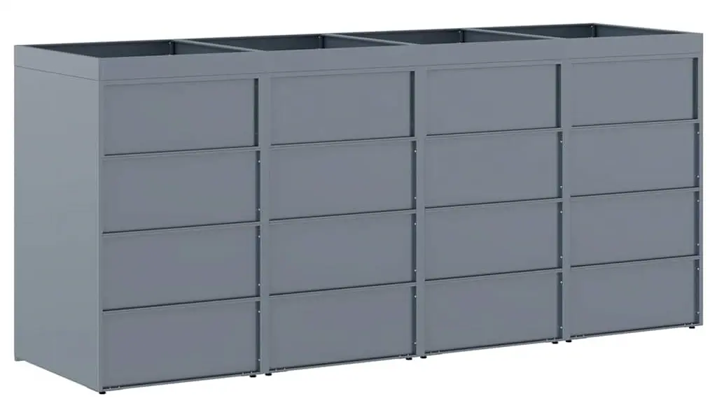 Шкаф для мусорных контейнеров VidaXL 3394750 (Light Grey) - 5