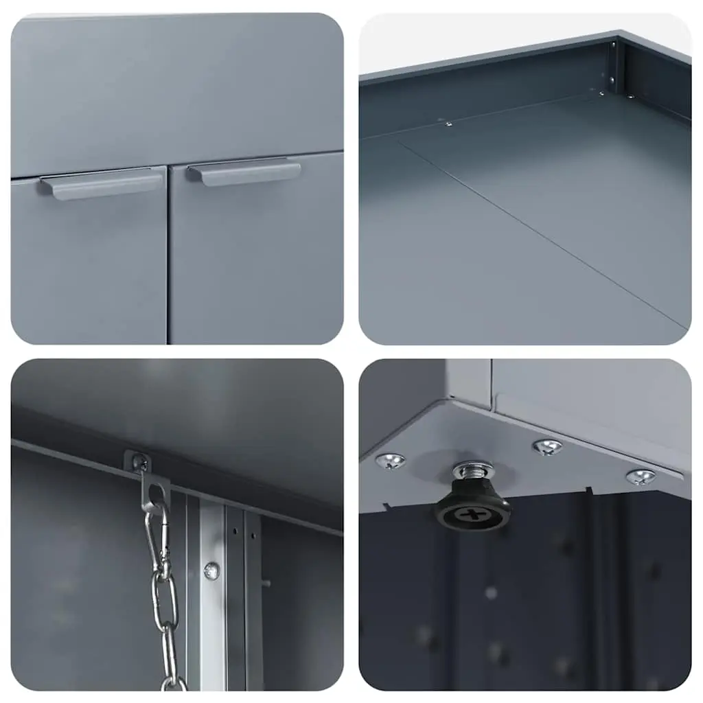 Шкаф для мусорных контейнеров VidaXL 3394750 (Light Grey) - 7