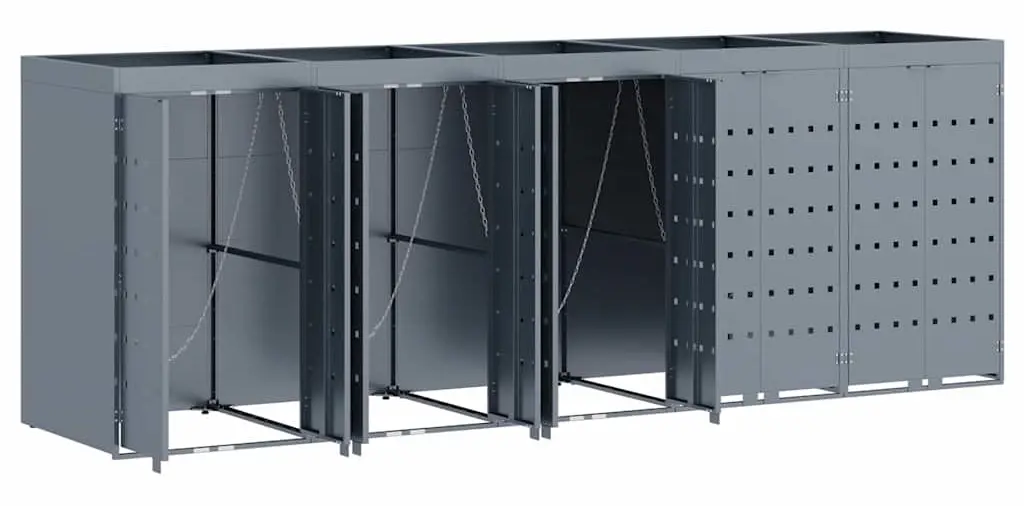 Dulap pentru pubele VidaXL 3394751 (Light Grey) - 3