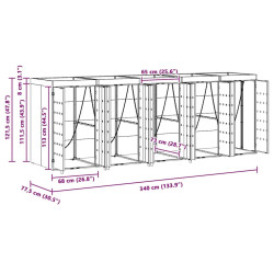 Dulap pentru pubele VidaXL 3394751 (Light Grey) Thumb