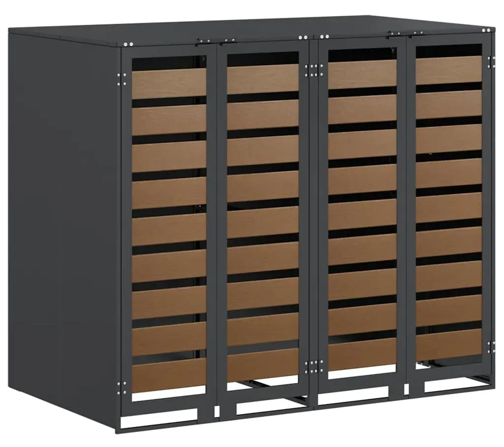 Dulap pentru pubele VidaXL 3394768 (Anthracite/Natural) - 2