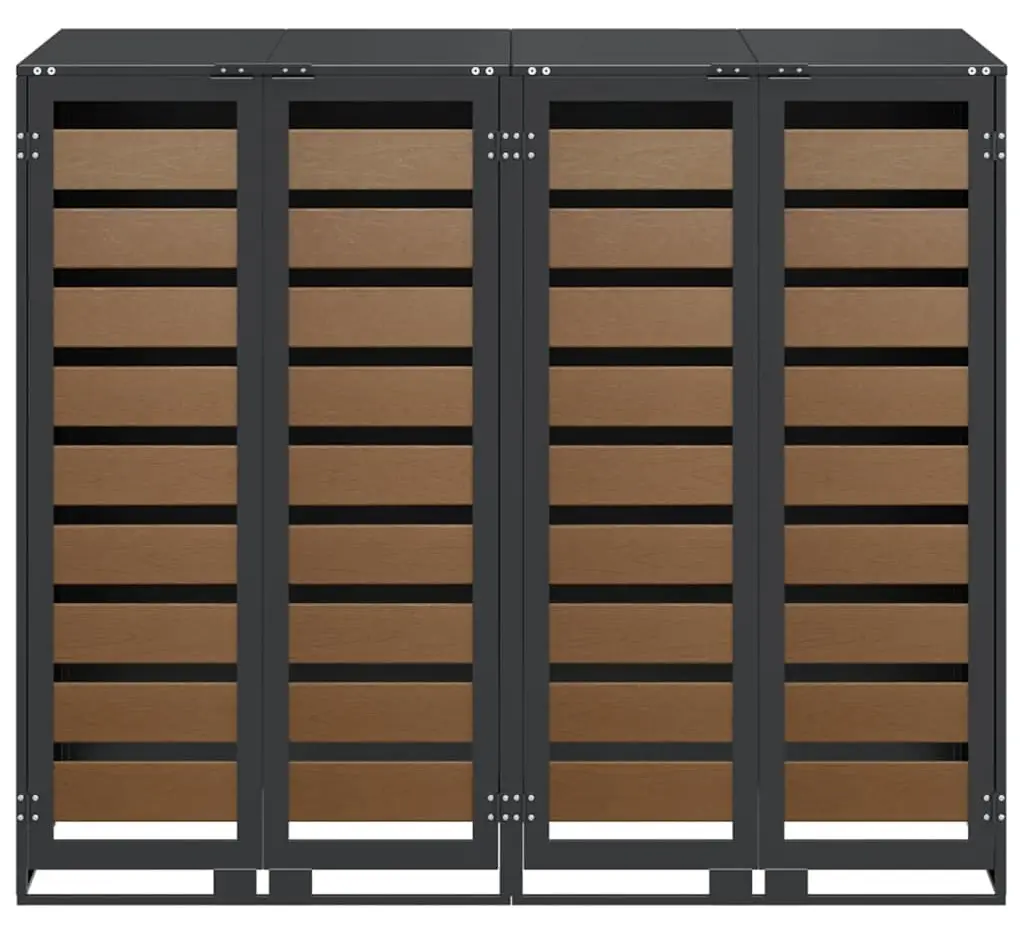 Dulap pentru pubele VidaXL 3394768 (Anthracite/Natural) - 3