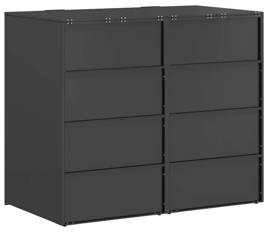 Dulap pentru pubele VidaXL 3394768 (Anthracite/Natural) - 4