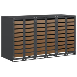 Dulap pentru pubele VidaXL 3394769 (Anthracite/Natural) Thumb