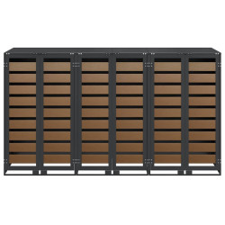 Dulap pentru pubele VidaXL 3394769 (Anthracite/Natural) Thumb
