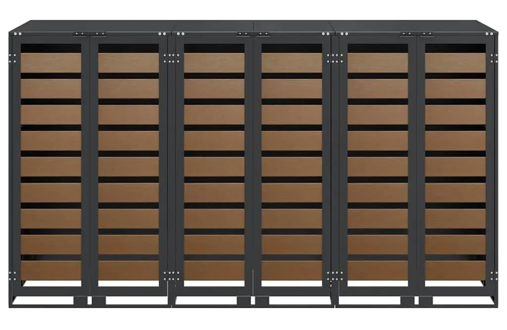 Dulap pentru pubele VidaXL 3394769 (Anthracite/Natural) - 4