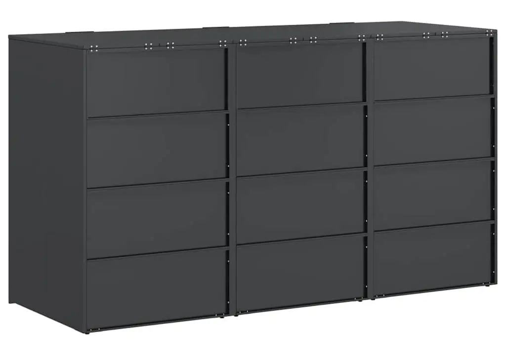 Dulap pentru pubele VidaXL 3394769 (Anthracite/Natural) - 5