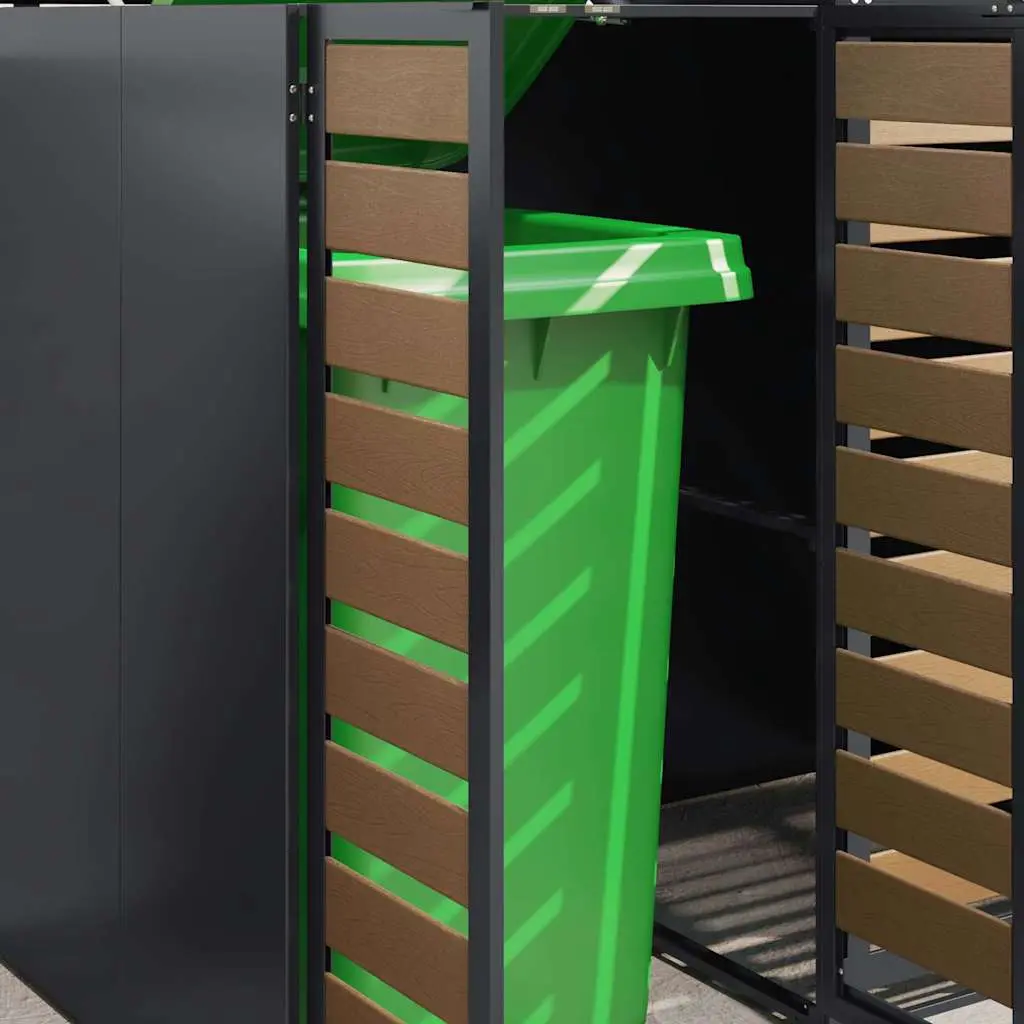 Dulap pentru pubele VidaXL 3394769 (Anthracite/Natural) - 8