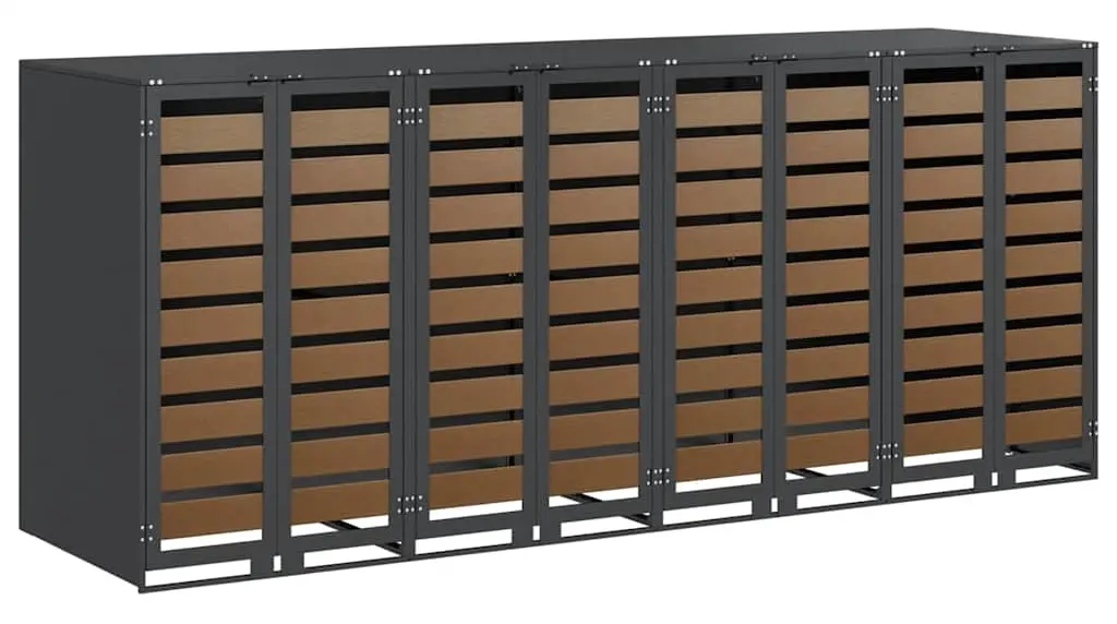 Dulap pentru pubele VidaXL 3394770 (Anthracite/Natural) - 2